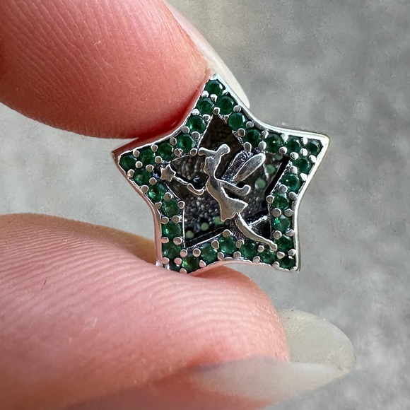 Pandora x Disney Tinkerbell Star Celestial Thimble Silver Charm - Picture 8 of 15
